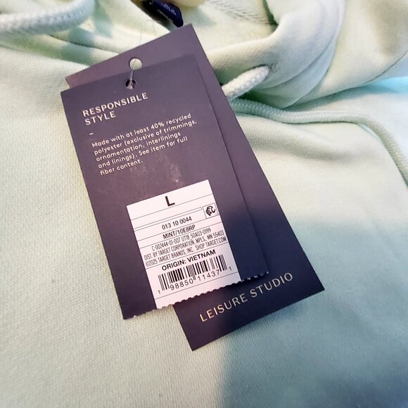 Universal Thread Mint Green Hoodie Sweatshirt Siz L Drawstring Hood Comfortable - Picture 3 of 9